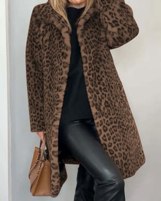 LEIA | Leopard Long Soft Jacket