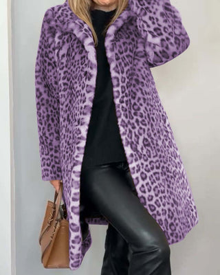 LEIA | Leopard Long Soft Jacket